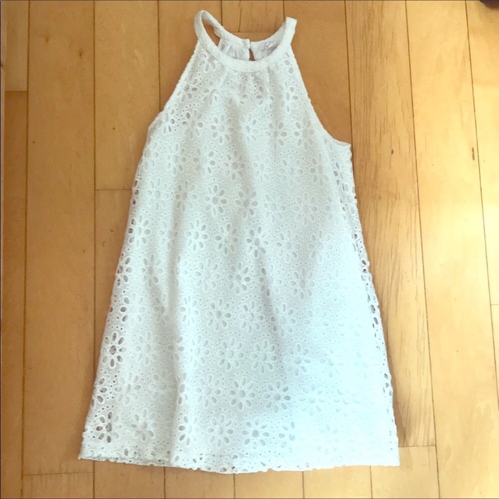 Jack by BB Dakota white flower cutout dress.